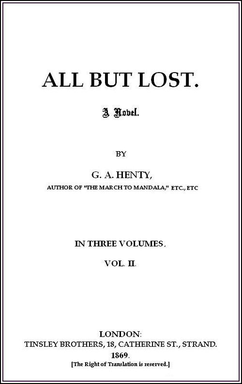 All But Lost: A Novel. Vol. 2 of 3 cover