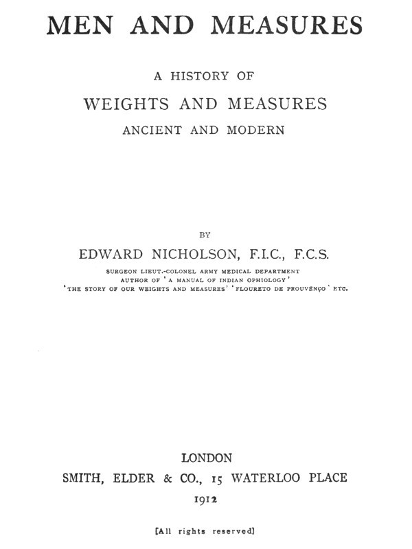 Men and Measures cover