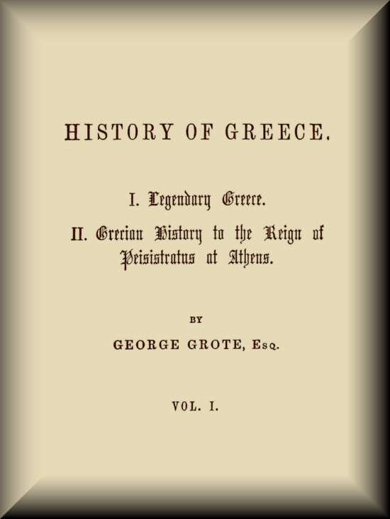 History of Greece, Volume 01 (of 12) cover