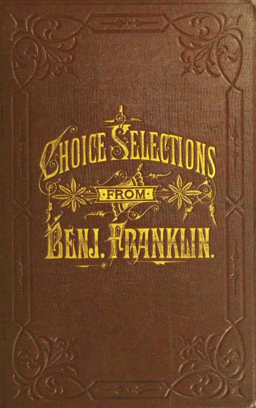 A Book of Gems, or, Choice selections from the writings of Benjamin Franklin cover