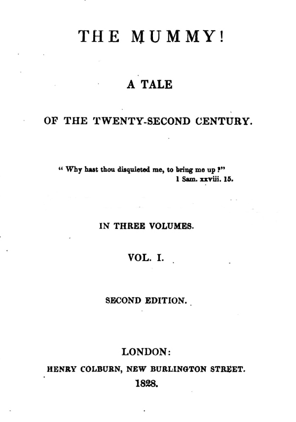 The Mummy! A Tale of the Twenty-Second Century cover