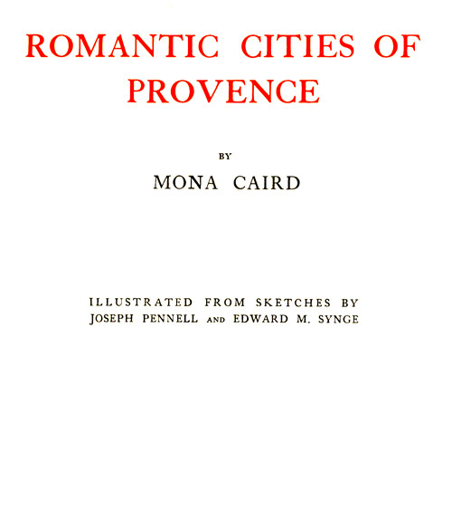 Romantic Cities of Provence cover