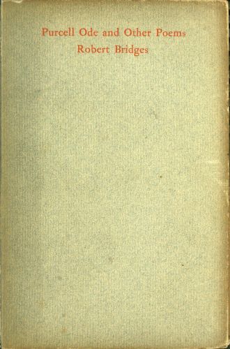 Purcell Ode, and Other Poems cover