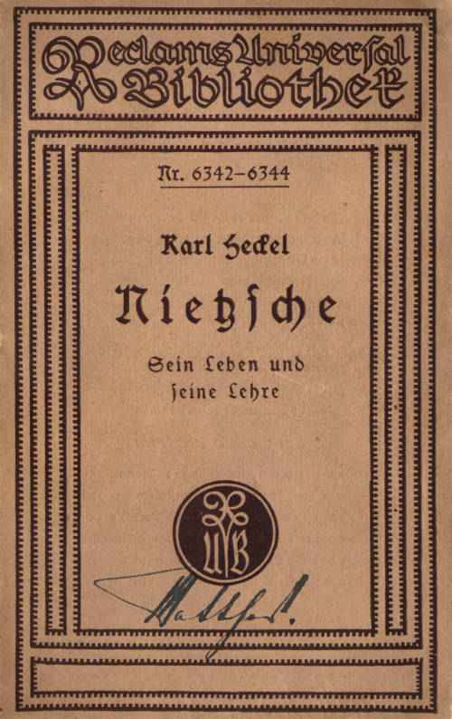 Nietzsche, sein Leben und seine Lehre cover