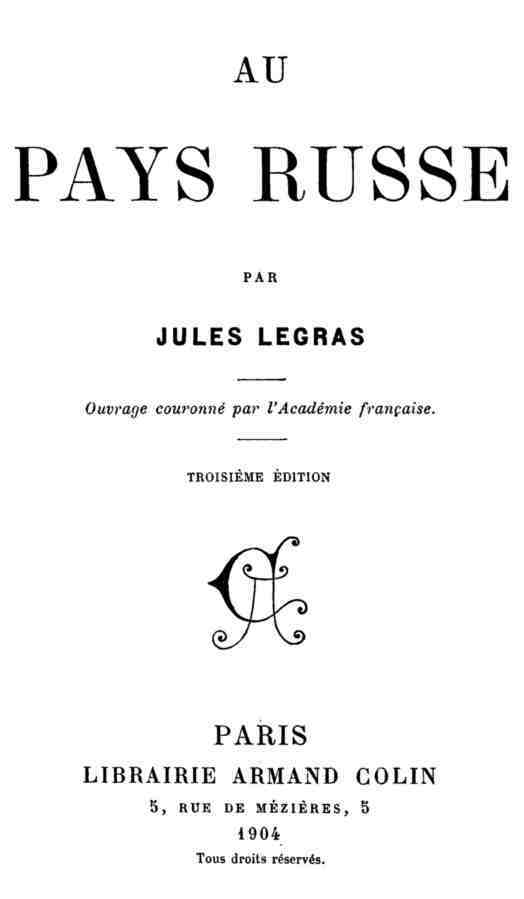 Au pays russe cover
