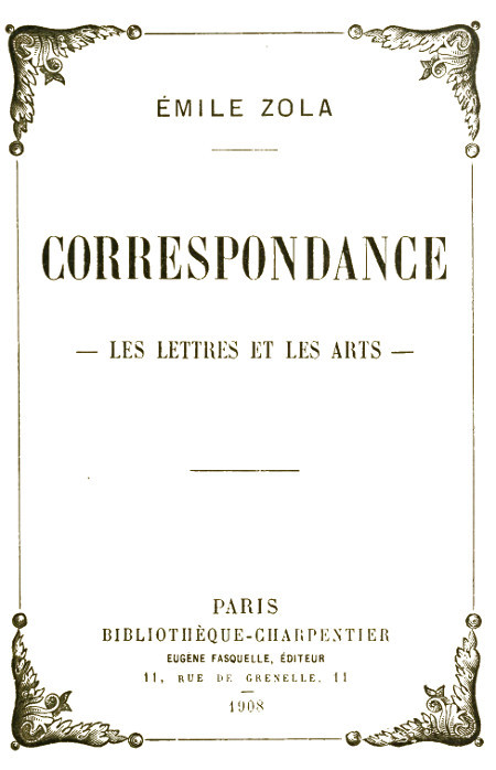 Correspondance: Les lettres et les arts cover