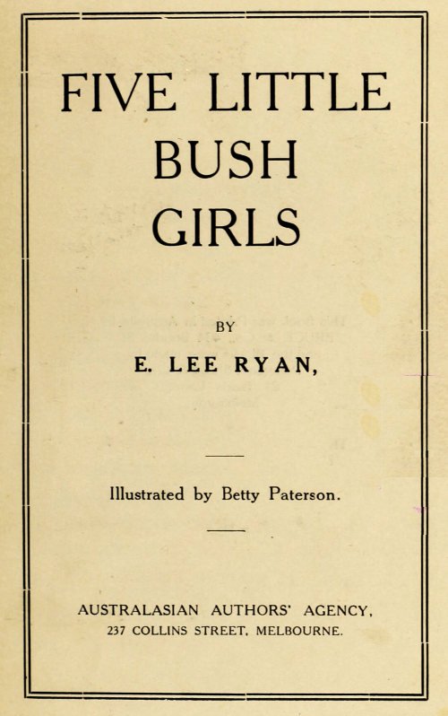 Five Little Bush Girls cover