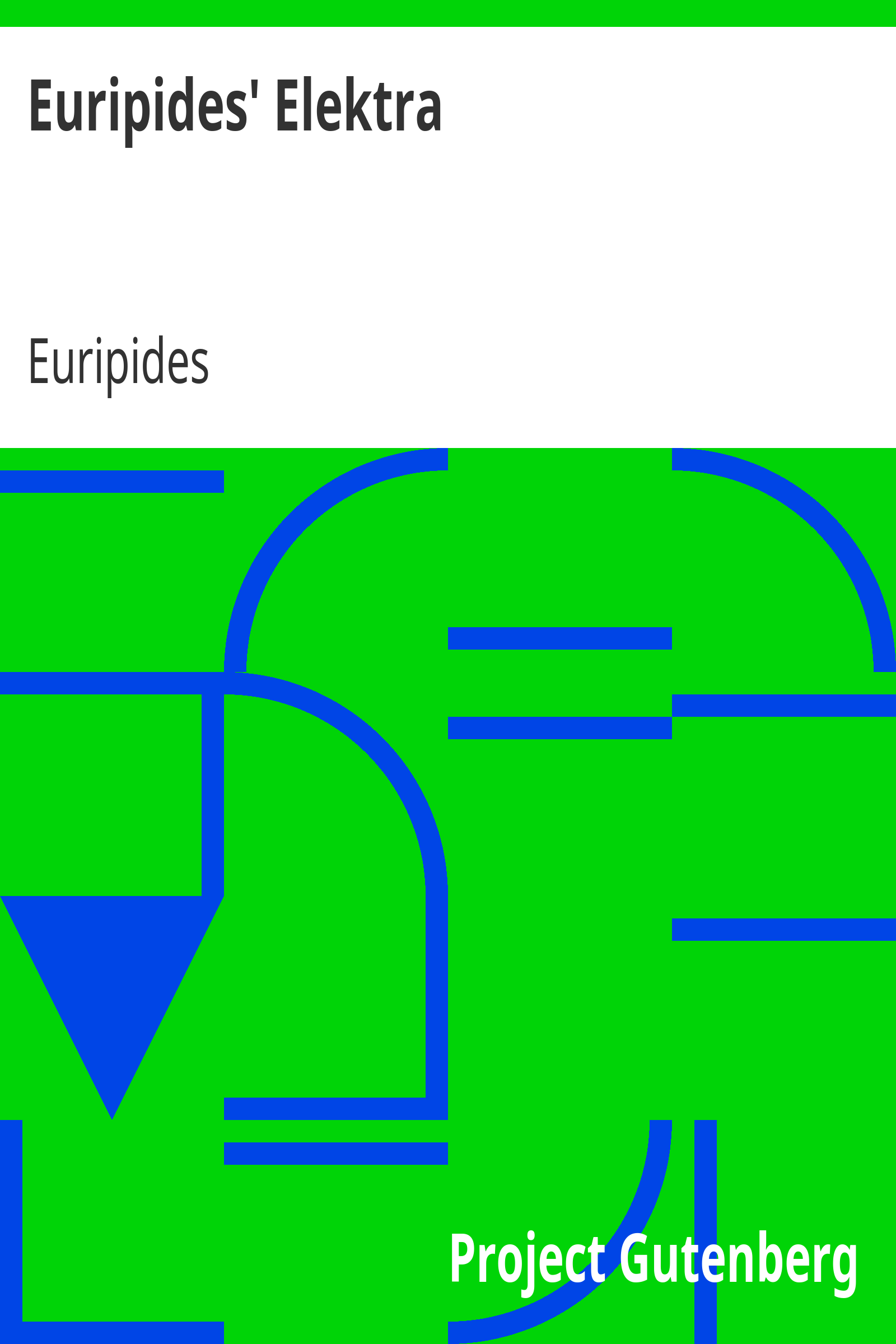 Euripides' Elektra cover