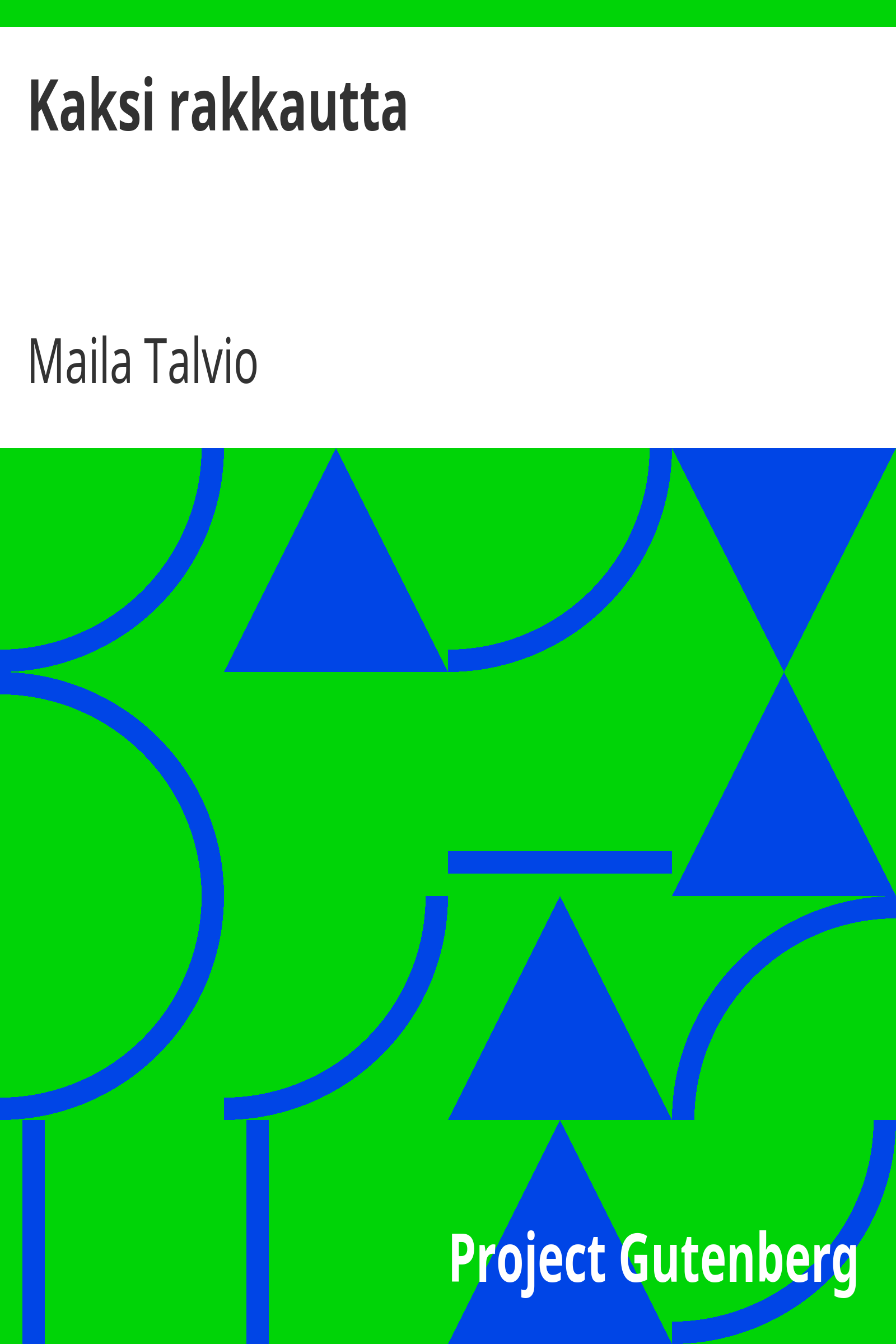 Kaksi rakkautta cover
