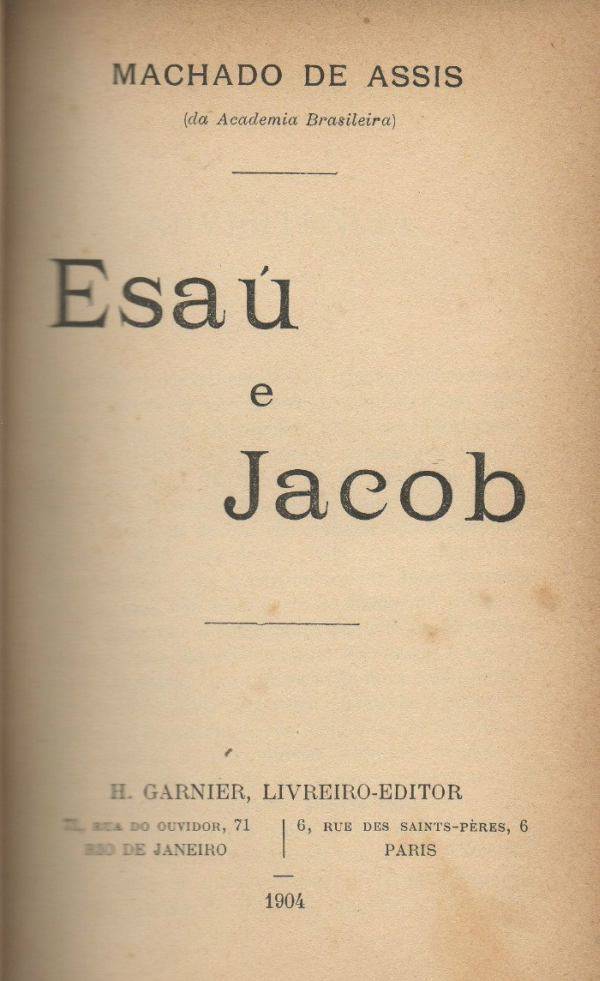 Esau e Jacob cover