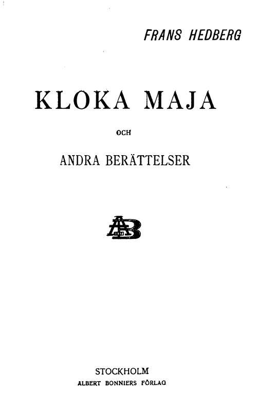 Kloka Maja och andra berättelser cover