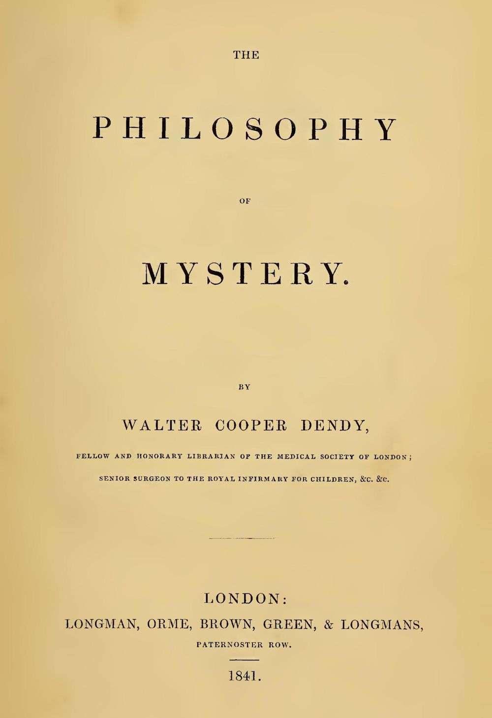 The Philosophy of Mystery cover