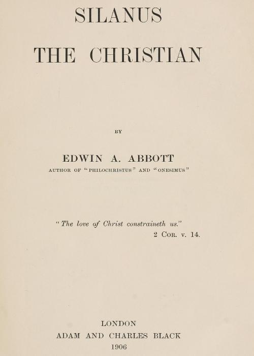 Silanus the Christian cover