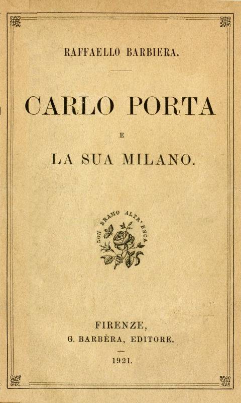 Carlo Porta e la sua Milano cover