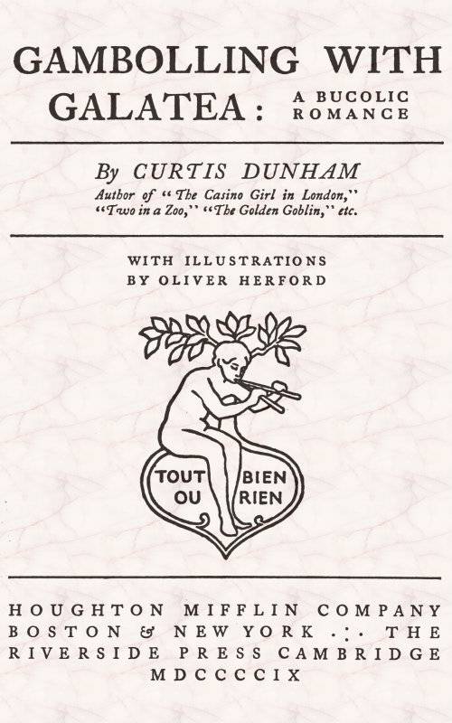 Gambolling with Galatea: a Bucolic Romance cover