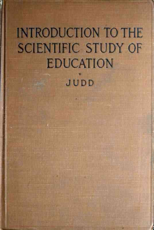 Introduction to the scientific study of education cover