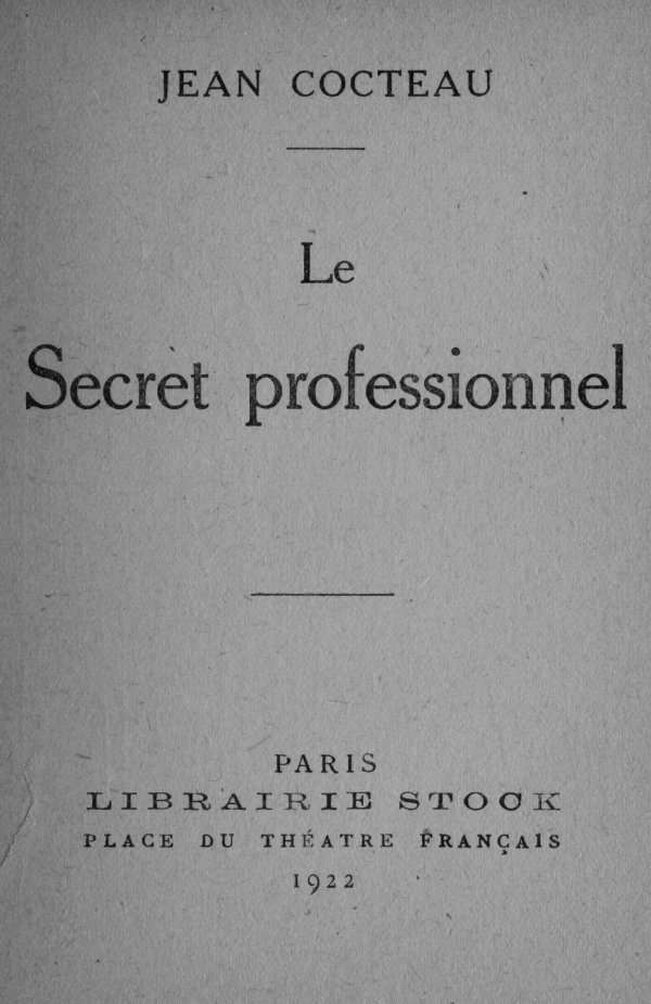 Le Secret professionnel cover