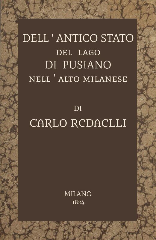 Dell'antico stato del lago di Pusiano nell'alto Milanese cover