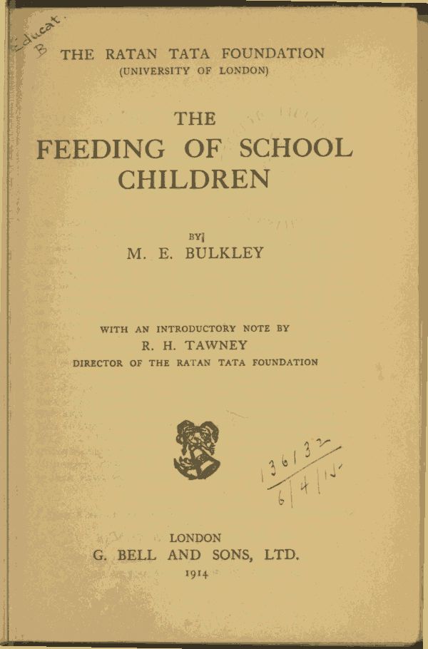 The Feeding of School Children cover