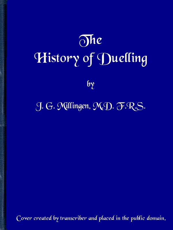 The History of Duelling. Vol. 1 (of 2) cover