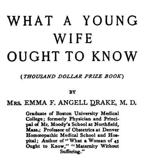 What a Young Wife Ought to Know cover