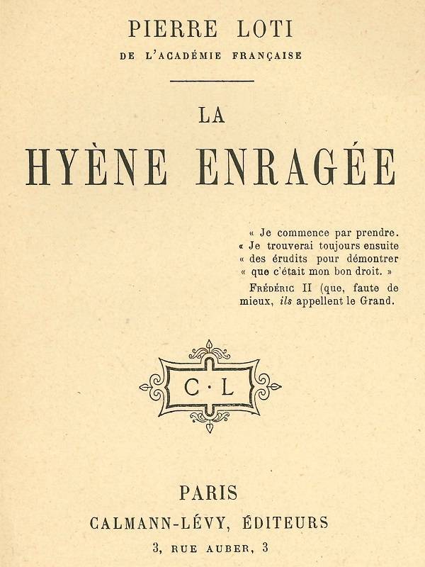 La Hyène Enragée cover