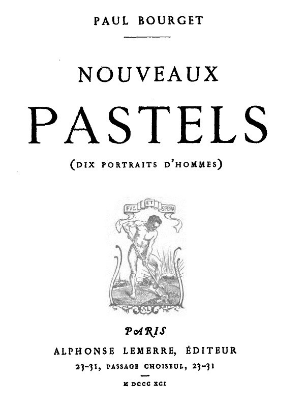 Nouveaux Pastels (Dix portraits d'hommes) cover