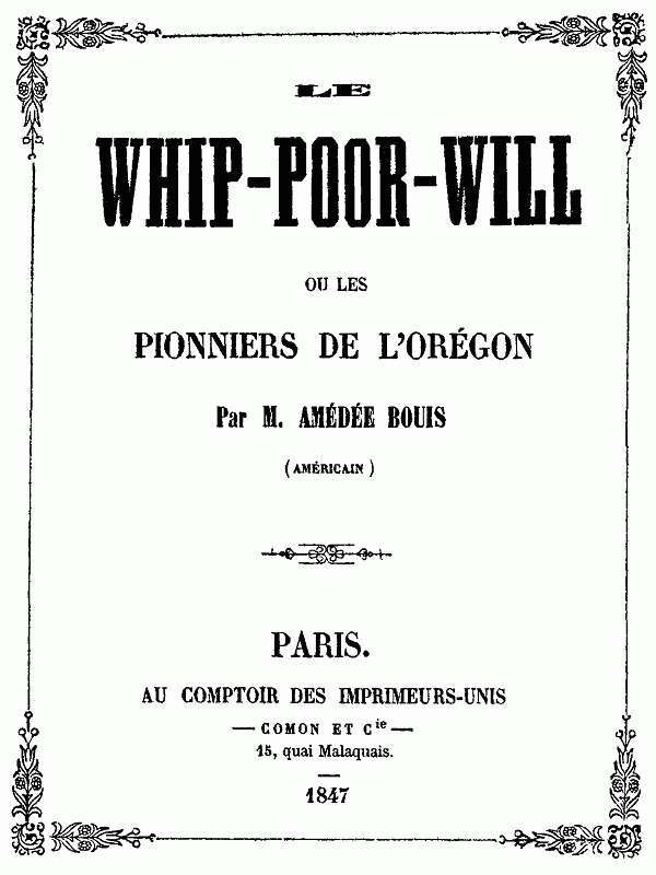 Le Whip-Poor-Will, ou, les pionniers de l'Orégon cover