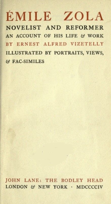 Émile Zola, Novelist and Reformer: An Account of His Life & Work cover