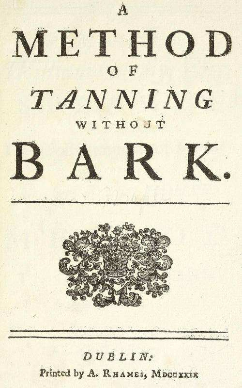 A Method of Tanning without Bark cover