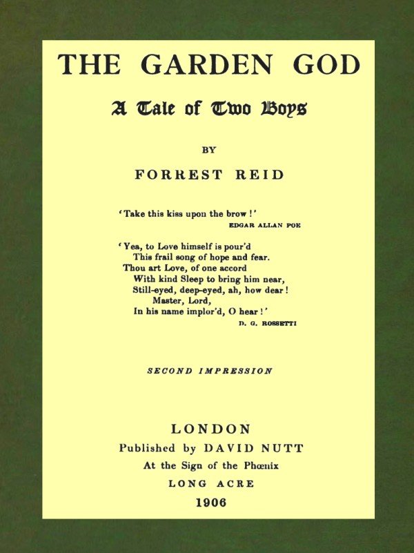 The Garden God: A Tale of Two Boys cover