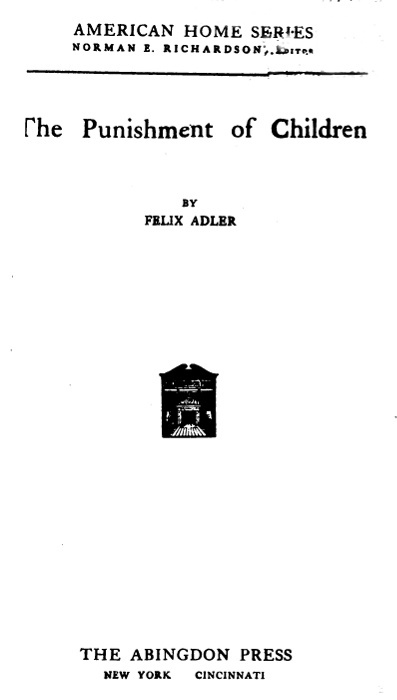The Punishment of Children cover