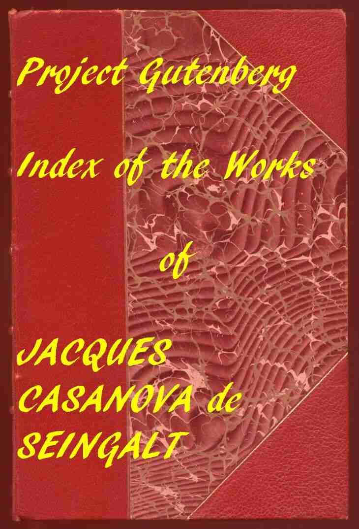 Index of the Project Gutenberg Memoirs of Casanova cover