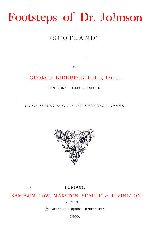 Footsteps of Dr. Johnson (Scotland) cover