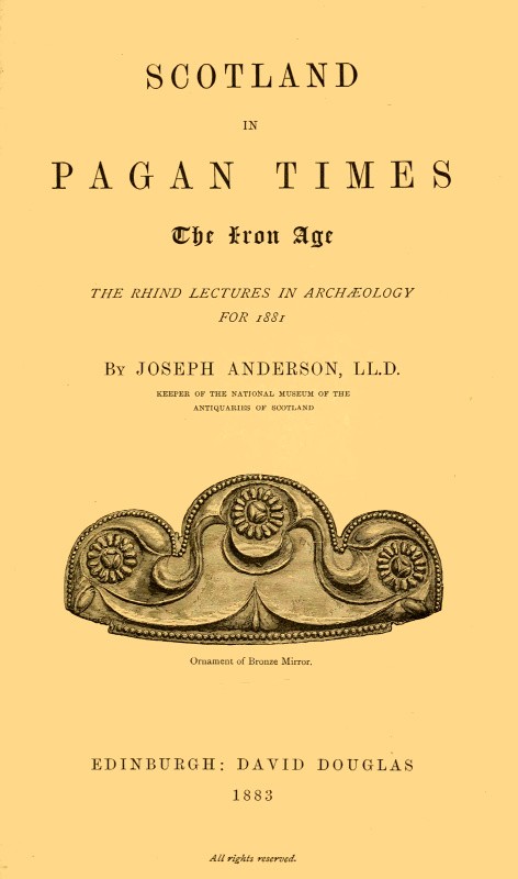Scotland in Pagan Times; The Iron Age cover