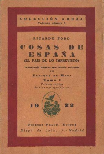 Cosas de España; tomo 1 / (El país de lo imprevisto) cover