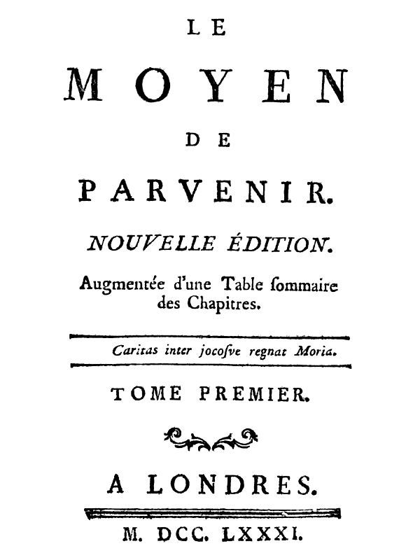 Le moyen de parvenir, tome 1/3 cover