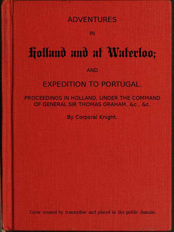 Adventures in Holland and at Waterloo; and Expedition to Portugal cover
