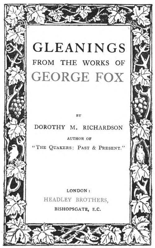 Gleanings from the Works of George Fox cover
