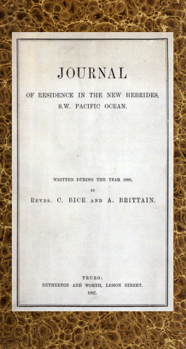 Journal of Residence in the New Hebrides, S.W. Pacific Ocean cover