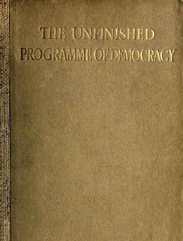 The Unfinished Programme of Democracy cover