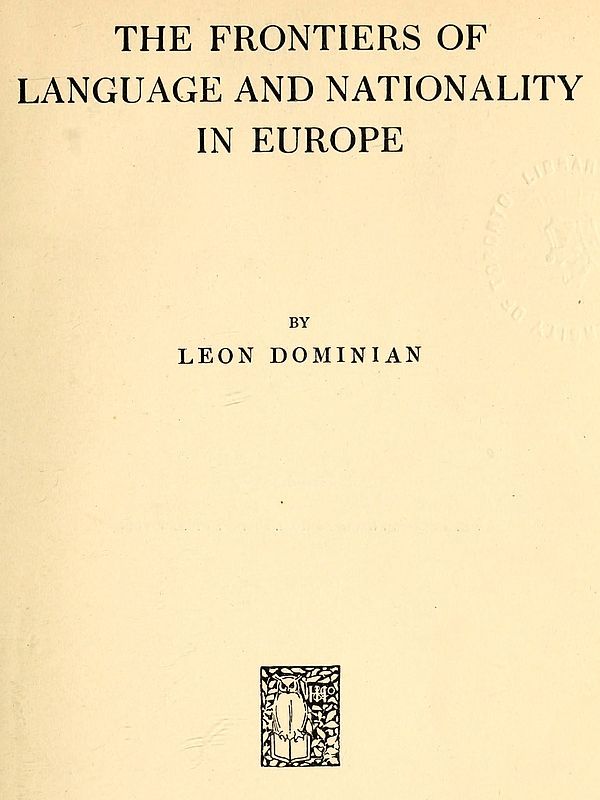 The Frontiers of Language and Nationality in Europe cover