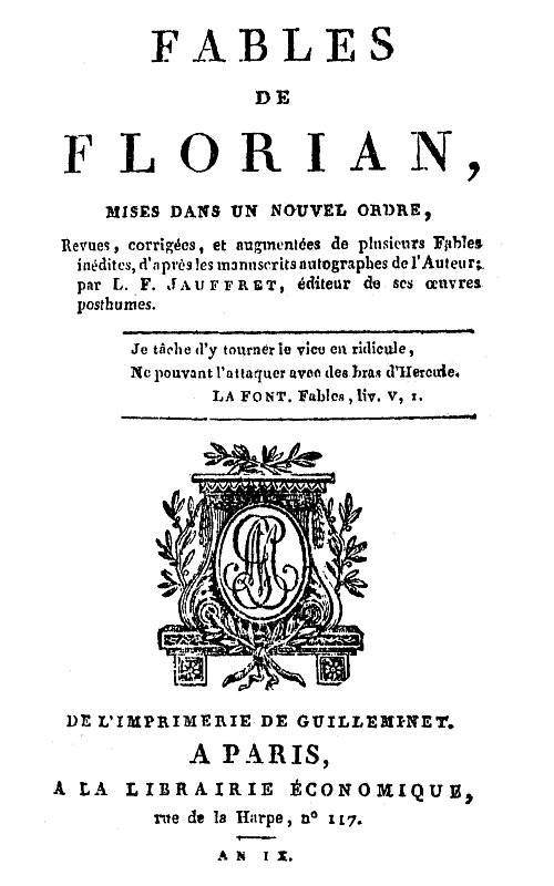 Fables de Florian cover