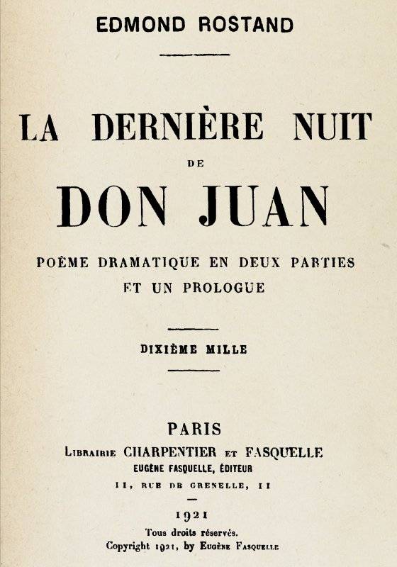 La dernière nuit de Don Juan: poème dramatique en deux parties et un prologue cover