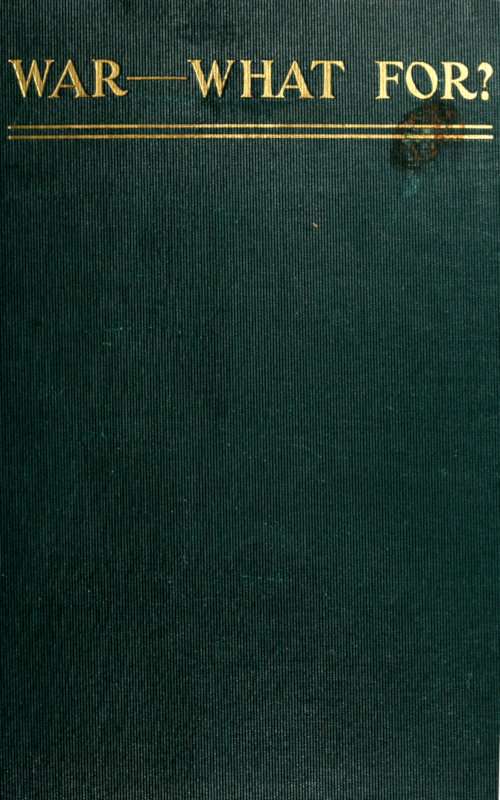 War—What For? cover
