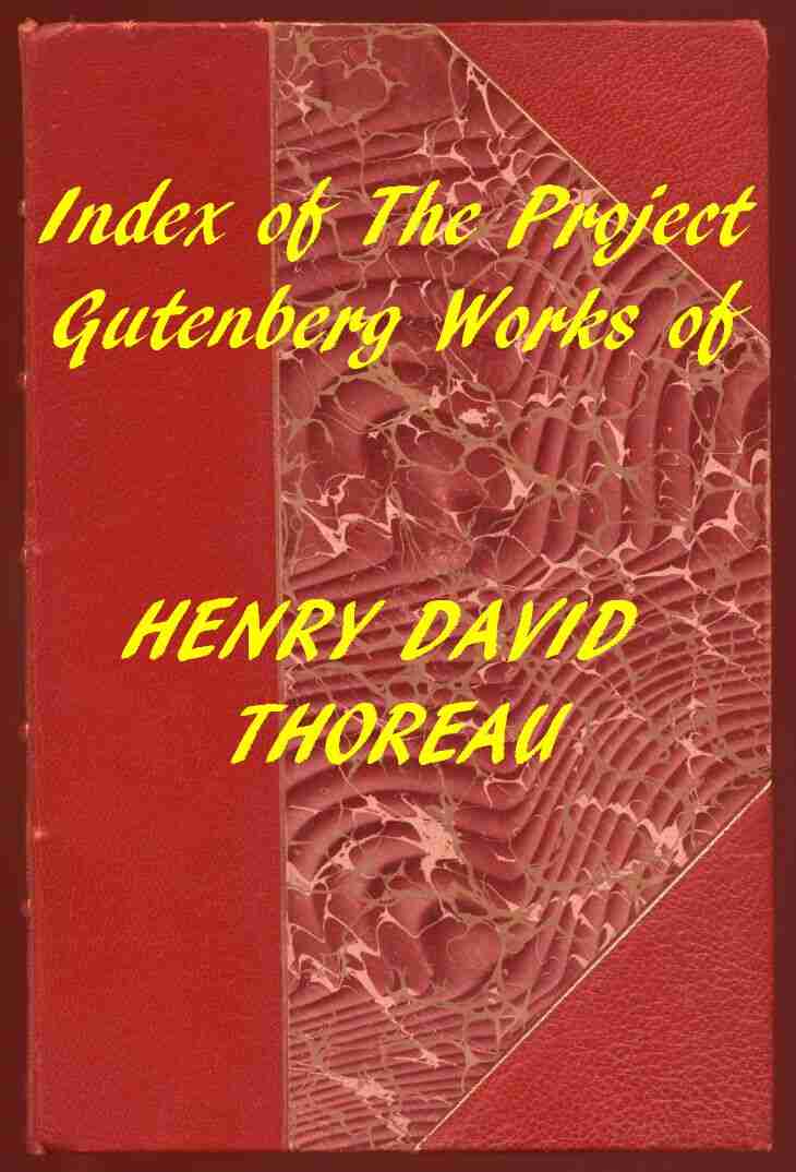 Index of the Project Gutenberg Works of Henry David Thoreau cover