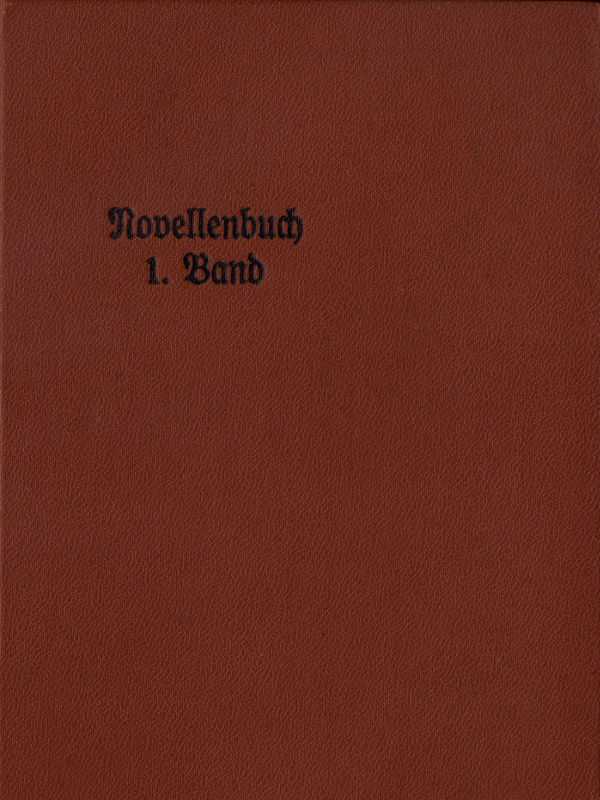 Novellenbuch, 1. Band cover