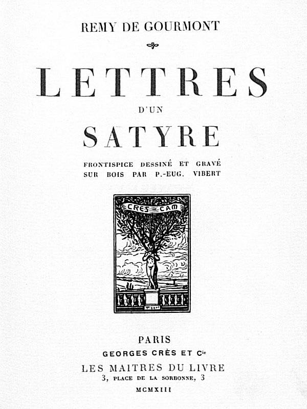 Lettres d'un satyre cover