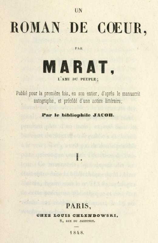 Les aventures du jeune Comte Potowski, Vol. 1 (of 2) / Un roman de coeur par Marat, l'ami du peuple cover