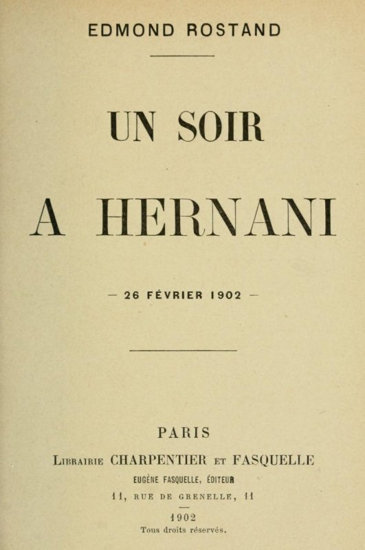 Un soir à Hernani, 26 février 1902 cover